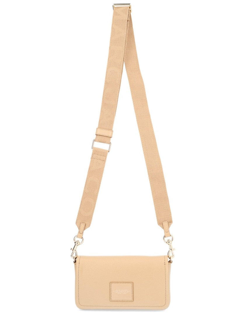 Marc Jacobs Beige Structured Leather Mini Crossbody Bag