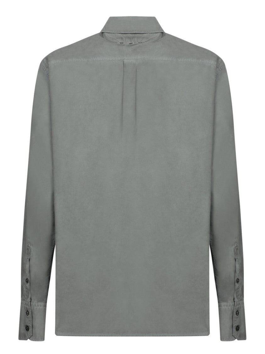 Dolce & Gabbana Minimalist Grey Shirt With Chest Pockets