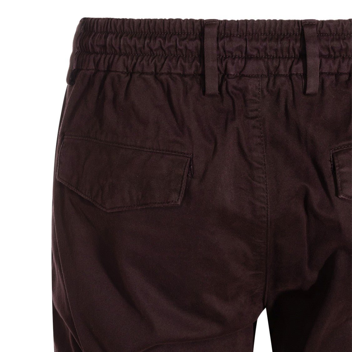 Eleventy Drawstring Waist Straight-Leg Pants Drawstring Closure Cotton - Bordeaux