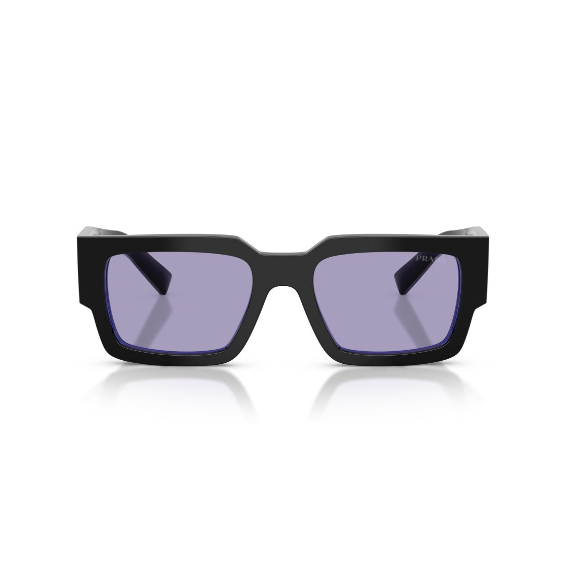 Prada 0Pr B17s Rectangular Frame Black Acetate Sunglasses