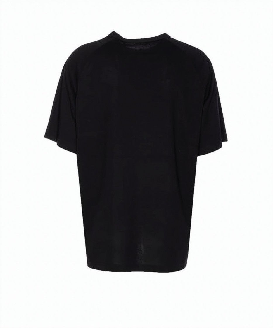 Y-3 Relaxed Fit Short-Sleeved Black Top