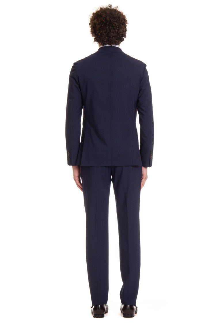Eleventy Blue Unstructured Wool Suit