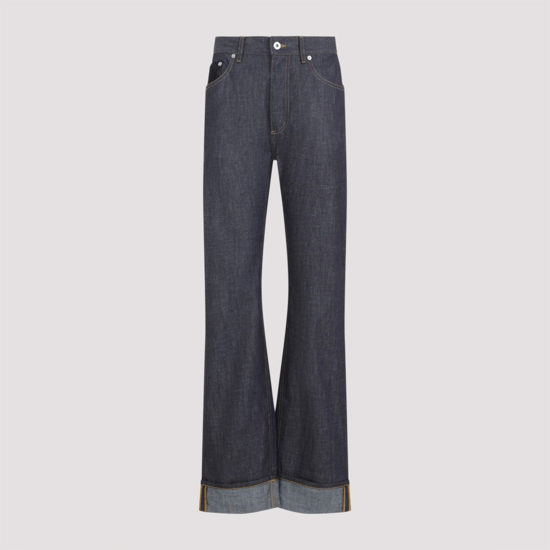 Bottega Veneta High-Waisted Flared Denim Jeans With Contrasting Stitching