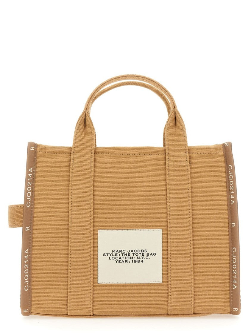Marc Jacobs Brown Cotton Blend Medium Structured Tote Bag