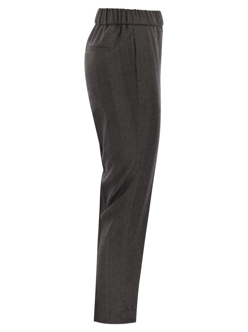Peserico Stretch Virgin Wool Trousers
