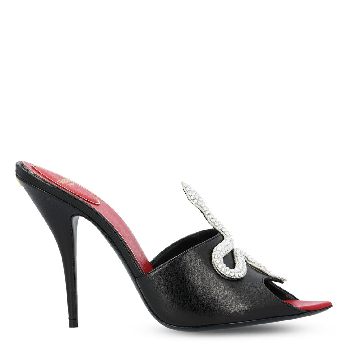 Valentino Garavani Black Leather Stiletto Heel Sandals