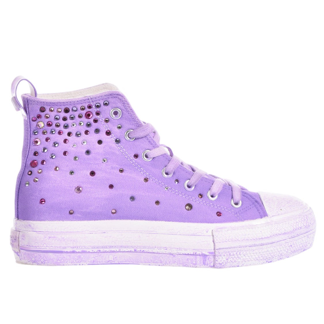 Mimanera Lilac Darling Handcrafted Swarovski Platform Sneakers