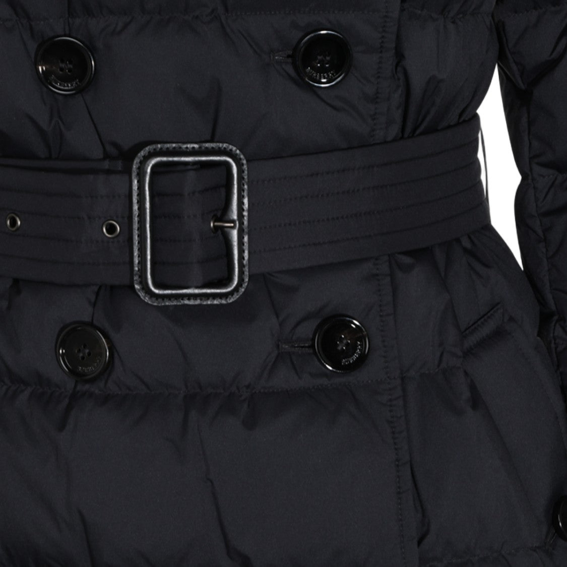 Burberry Quilted Tailored Double-Breasted Long Down Coat