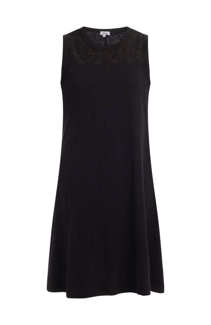 Wilt Sleeveless Lace Yoke Dress