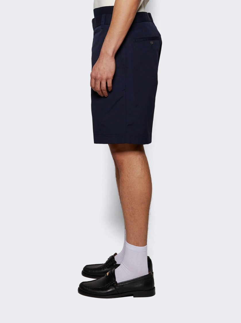 Thom Browne Typewriter Cloth Utility Chino Shorts Navy