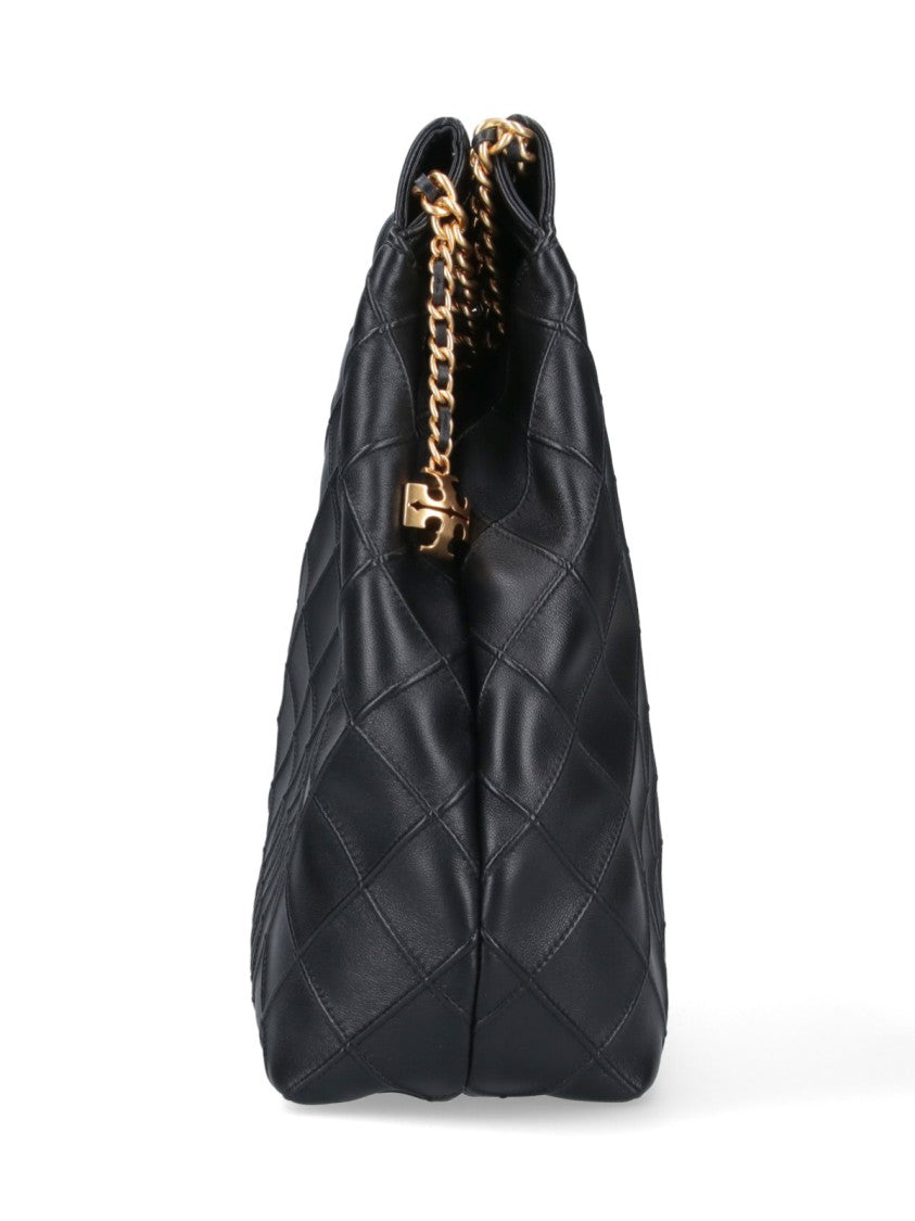 Tory Burch Large Hobo Bag "Fleming" – Black