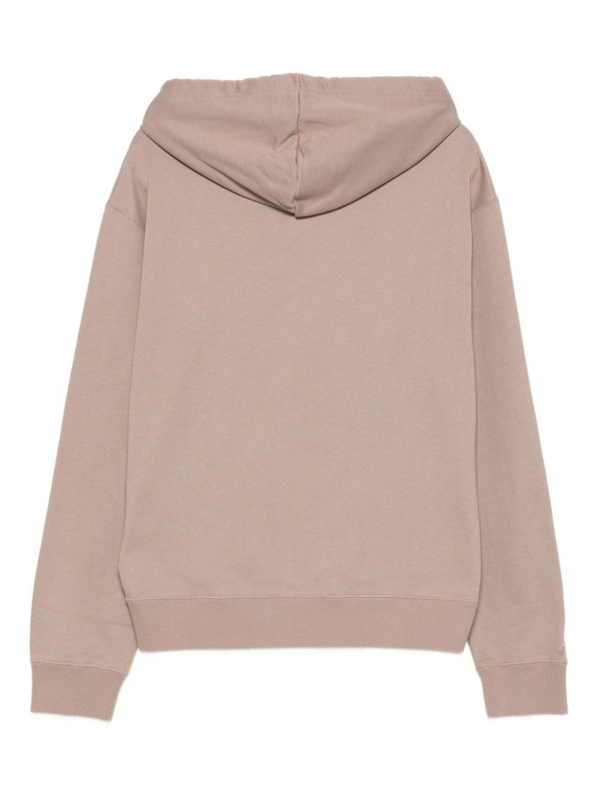 Courrèges Beige Light Brown Hooded Pouch Hoodies