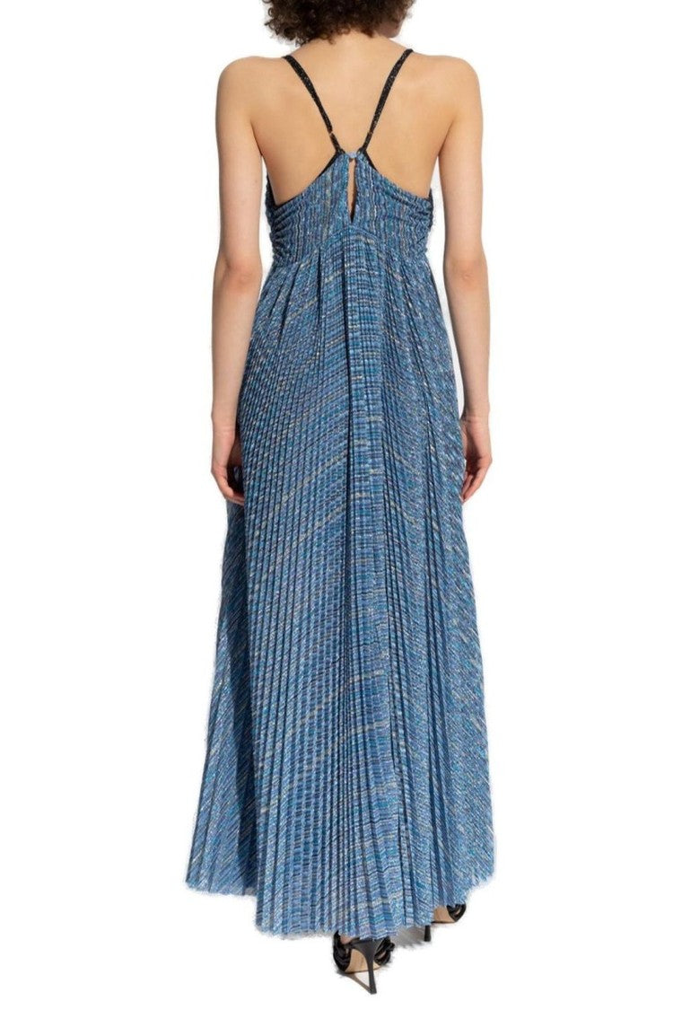 Forte Forte Lurex Pliss' Tulle Slip Dress