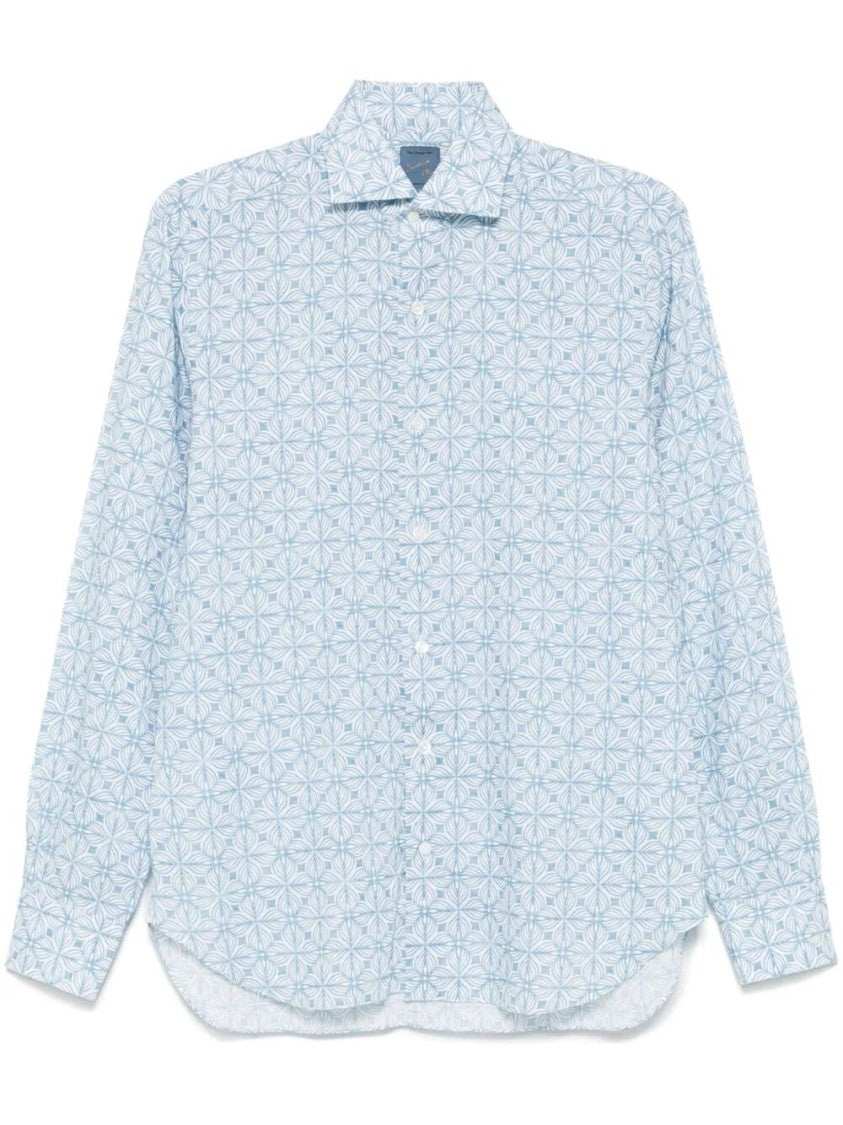 Barba Napoli Light Blue Cotton Shirt