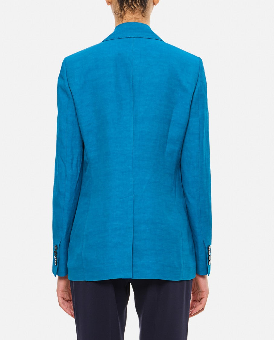 Alberto Biani Tailored Blue Jacket With Notched Lapel