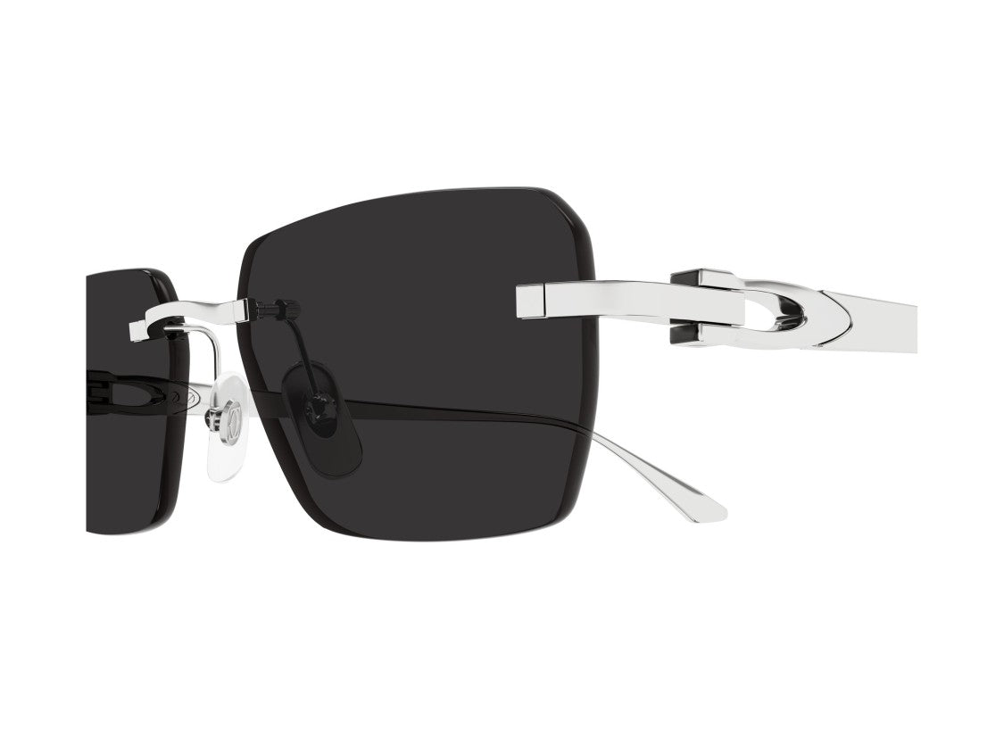 Cartier Ct0660s Rimless Titanium Square Sunglasses