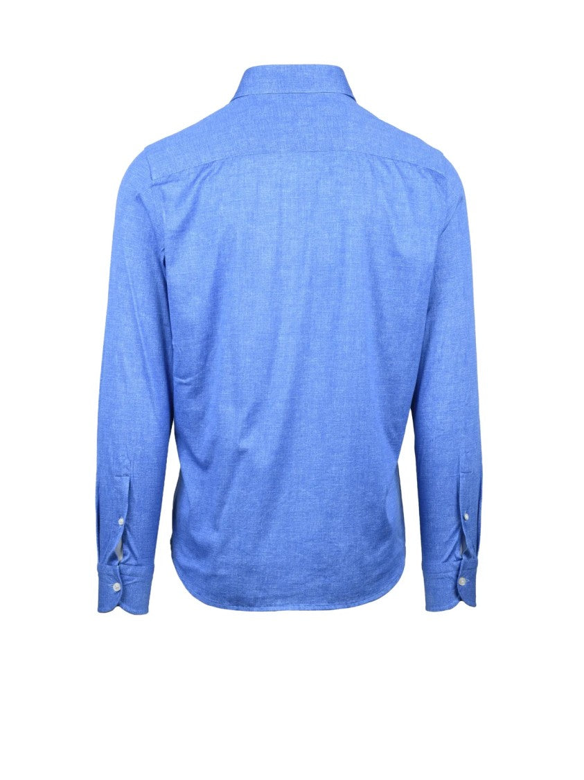 Sonrisa Fior Di Cotone Light Blue Cotton Shirt With Classic Design And Comfortable Fit