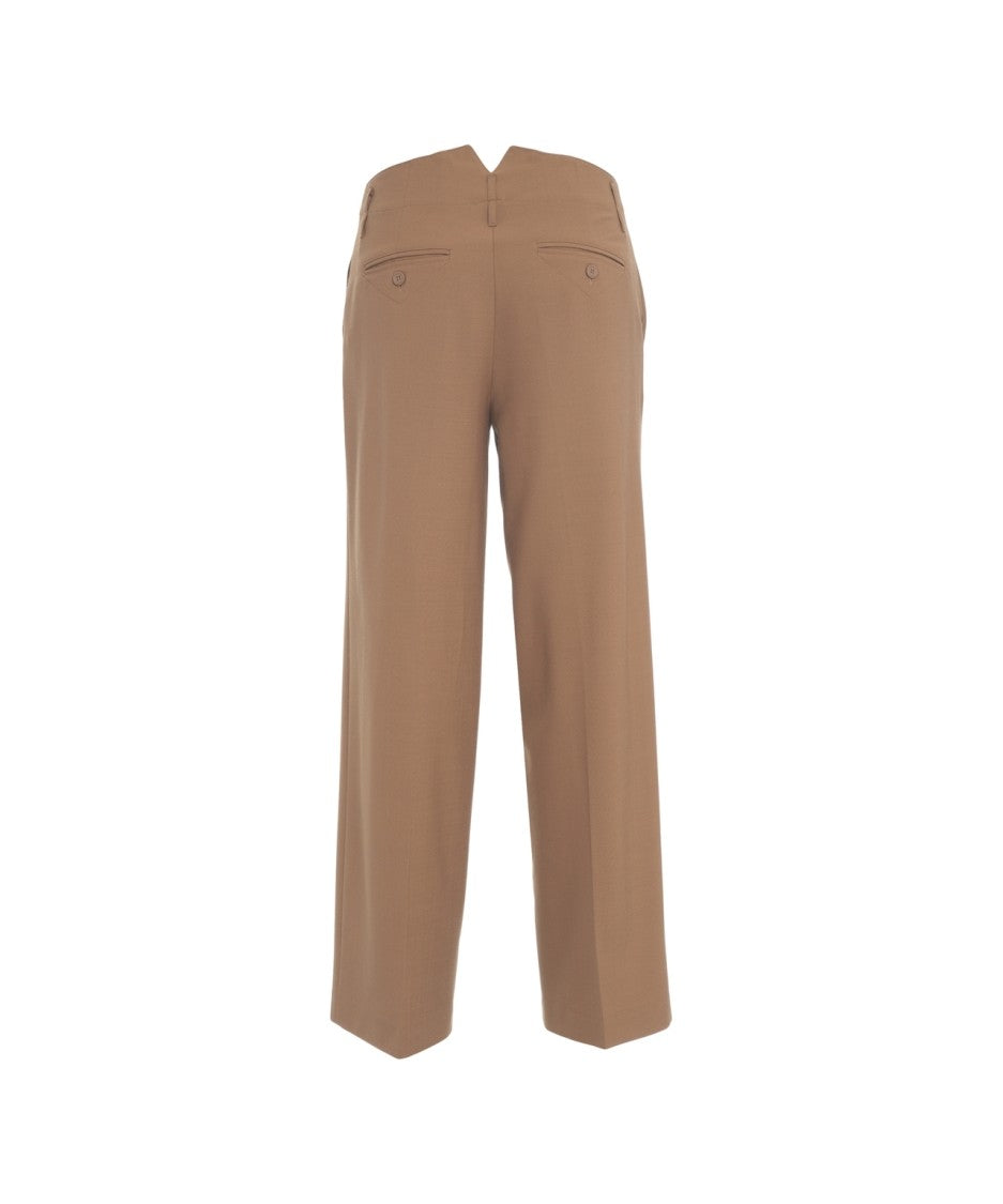 Semi Couture Straight-Leg Trousers With Medium-Rise Waistband