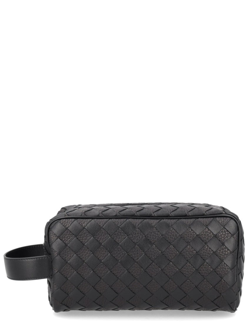Bottega Veneta Woven Leather Clutch Bag With Textured Finish
