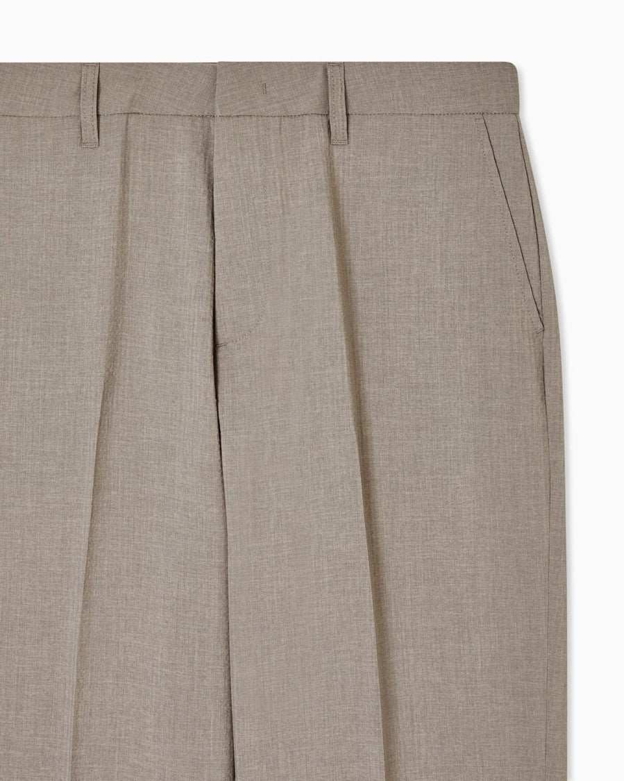 Emporio Armani Vintage Khaki Seersucker Trousers