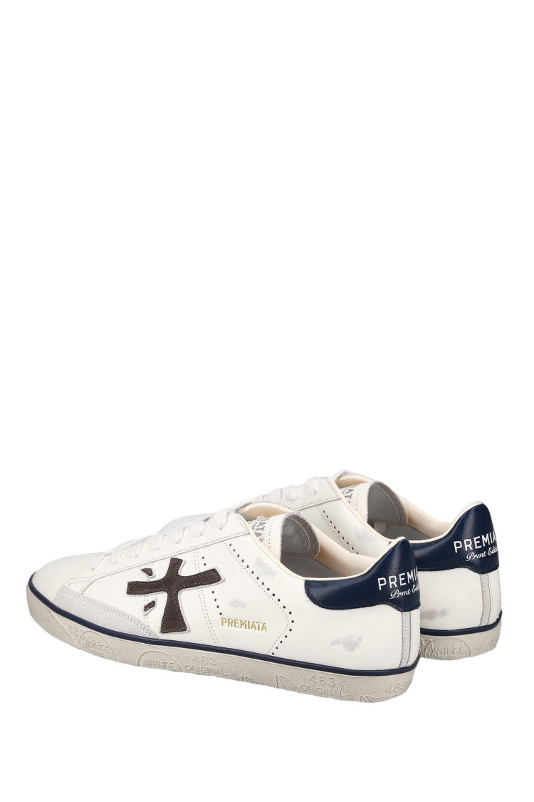Premiata White Steven Leather Sneakers