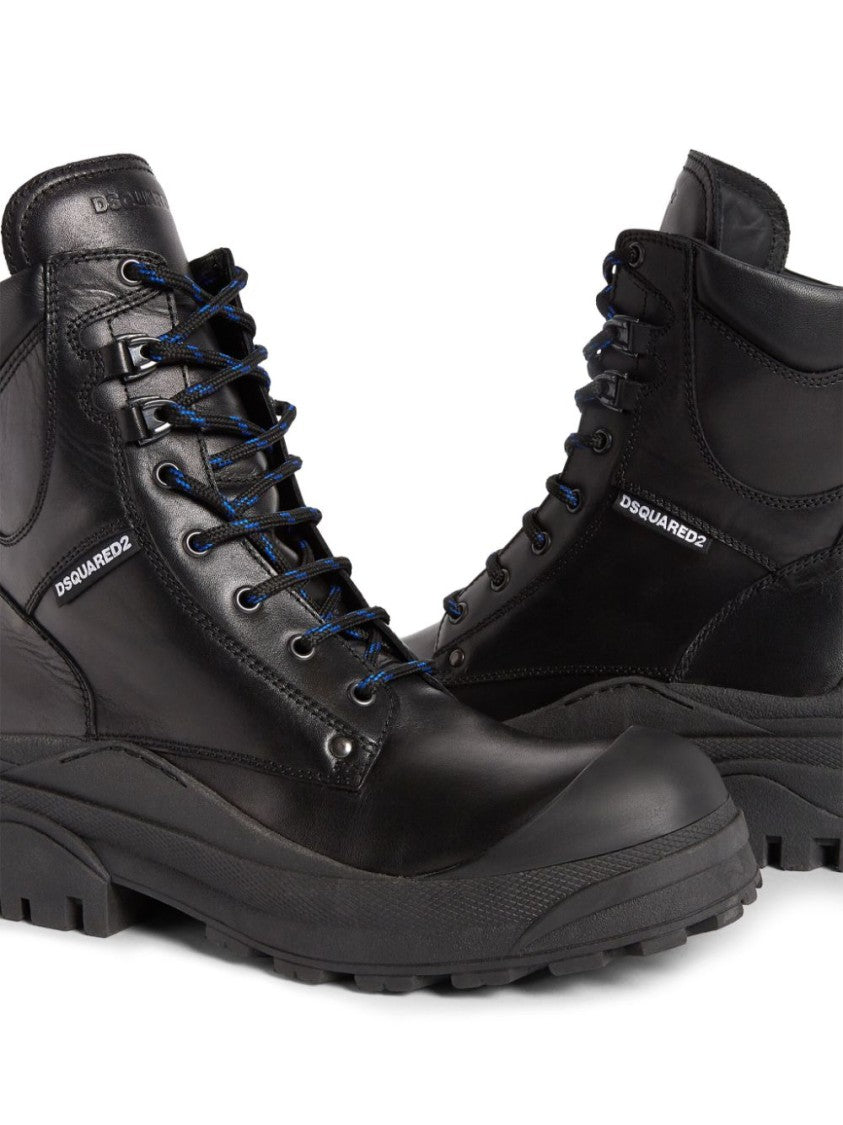 Dsquared2 Panelled-Design Leather Boots