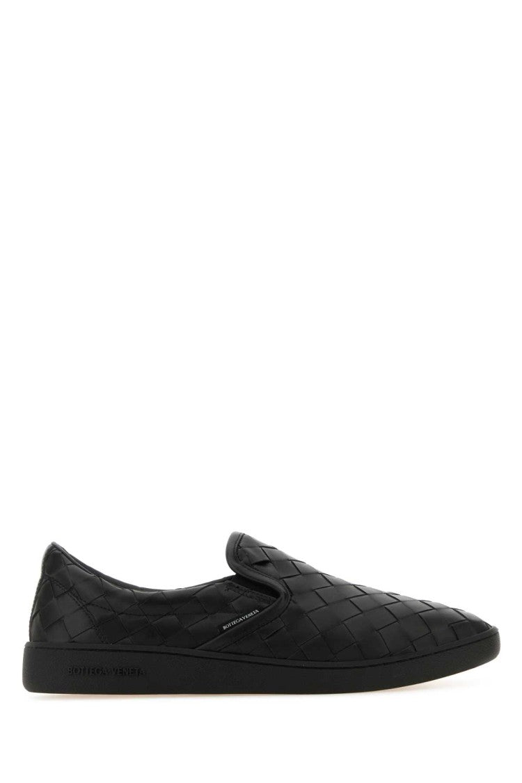 Bottega Veneta Black Leather Sawyer Slip Ons