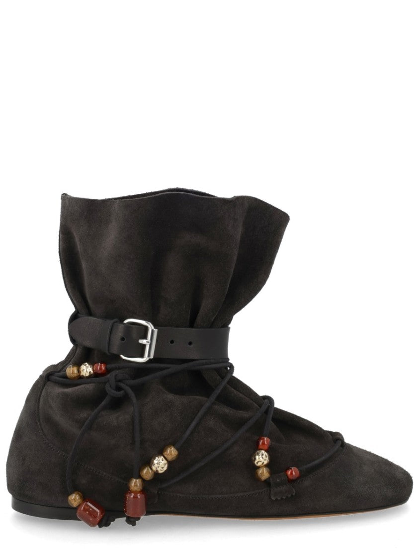 Isabel Marant Letiz Slouchy Buckle Calf Boots