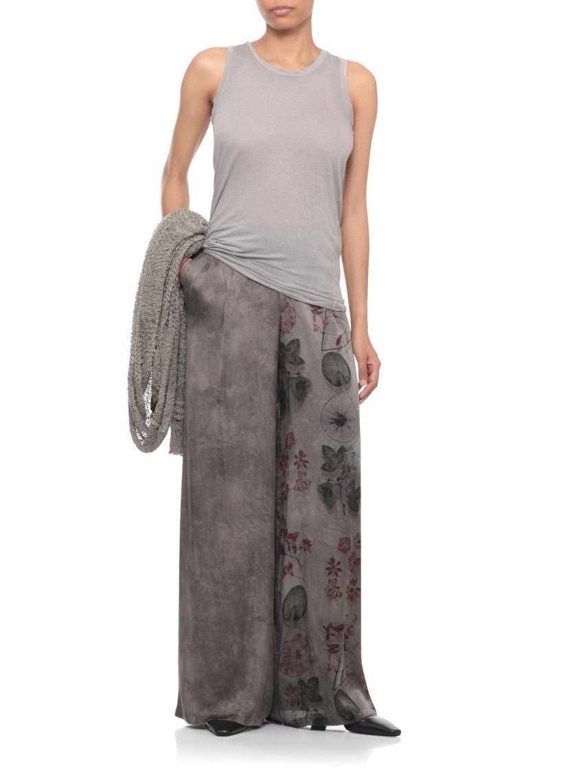 Avant Toi Grey Round Neck Cotton Tank Top