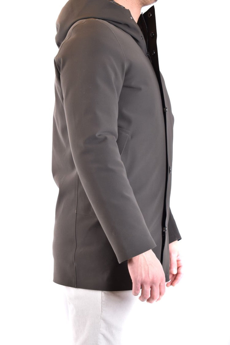 Rrd Matte Finish Green Down Jacket With Hood