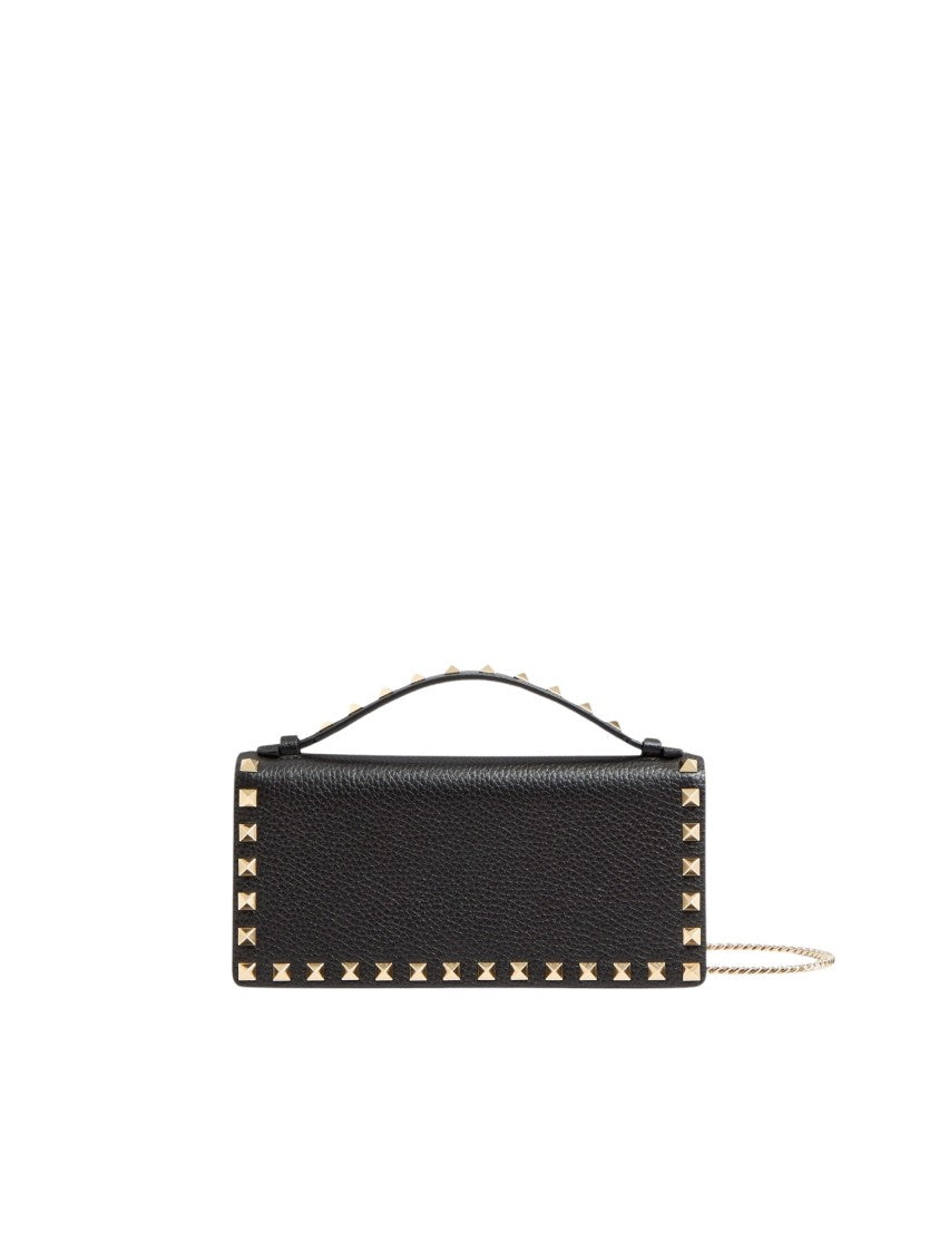 Valentino Rockstud Chain Wallet With Pyramid Studs And Versatile Design