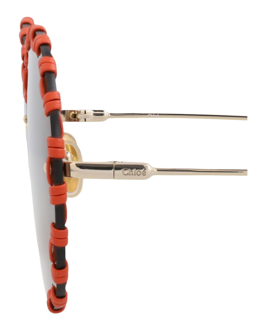 Chloé Round-Frame Metal Sunglasses