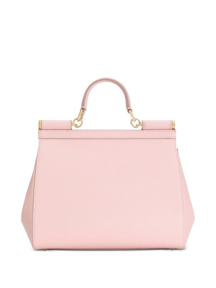 Dolce & Gabbana Structured Pastel Pink Handbag