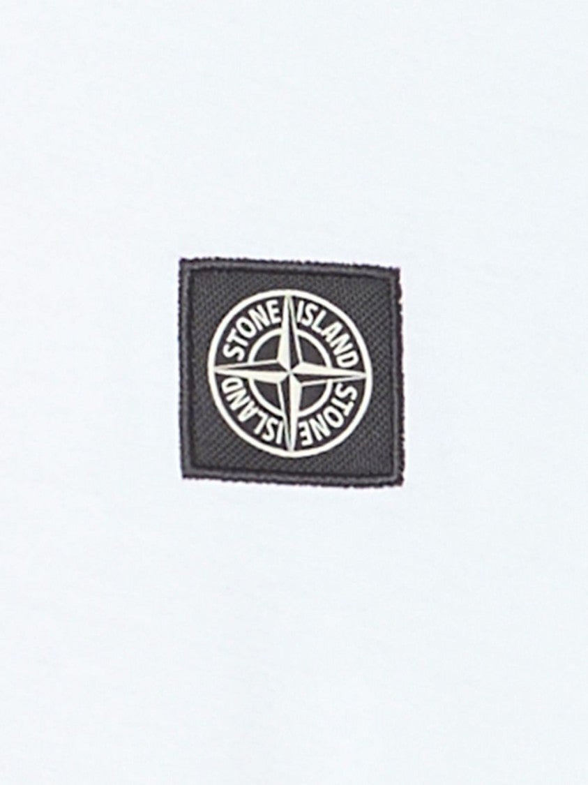 Stone Island Garment-Dyed Slim Fit T-Shirt With Compass Logo