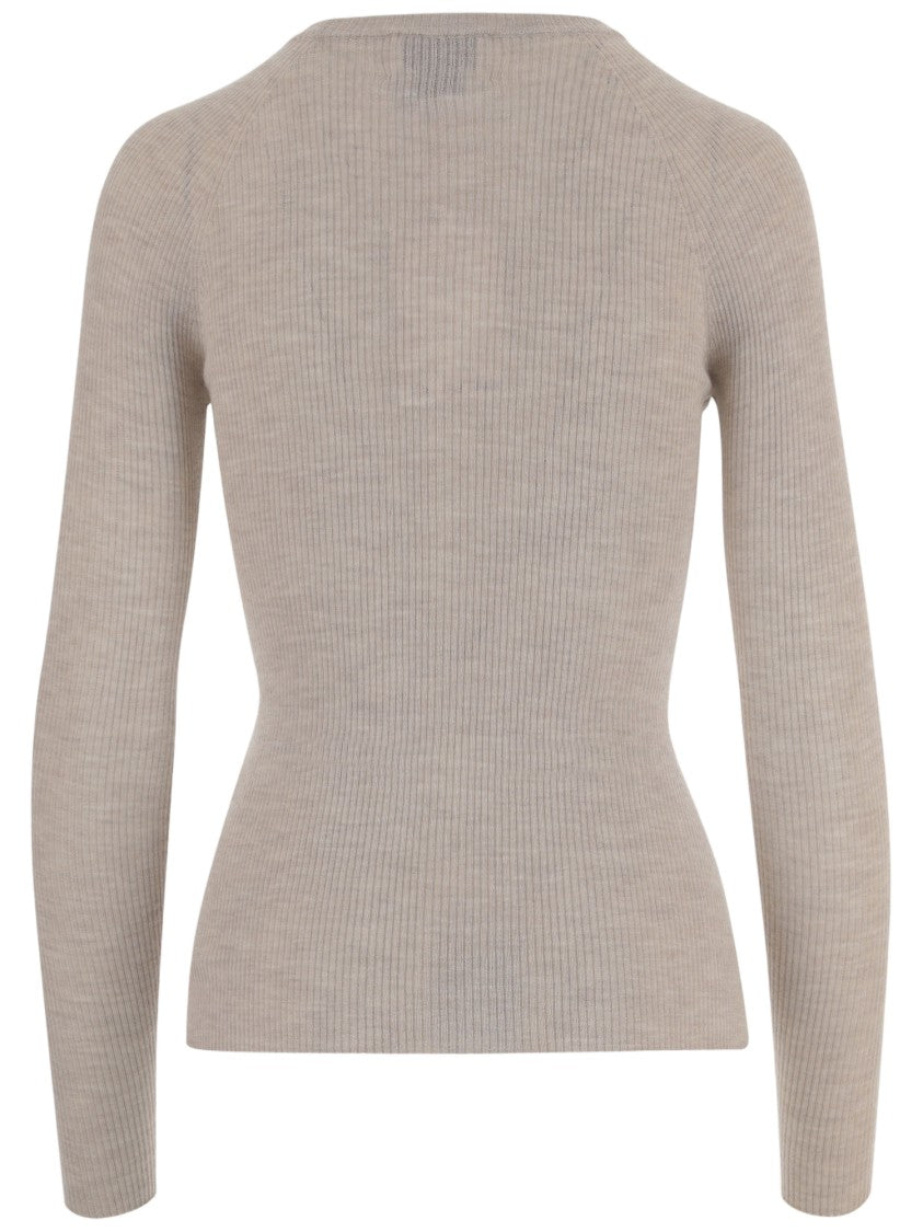 Sa Su Phi Ribbed Cashmere And Silk Knit Sweater