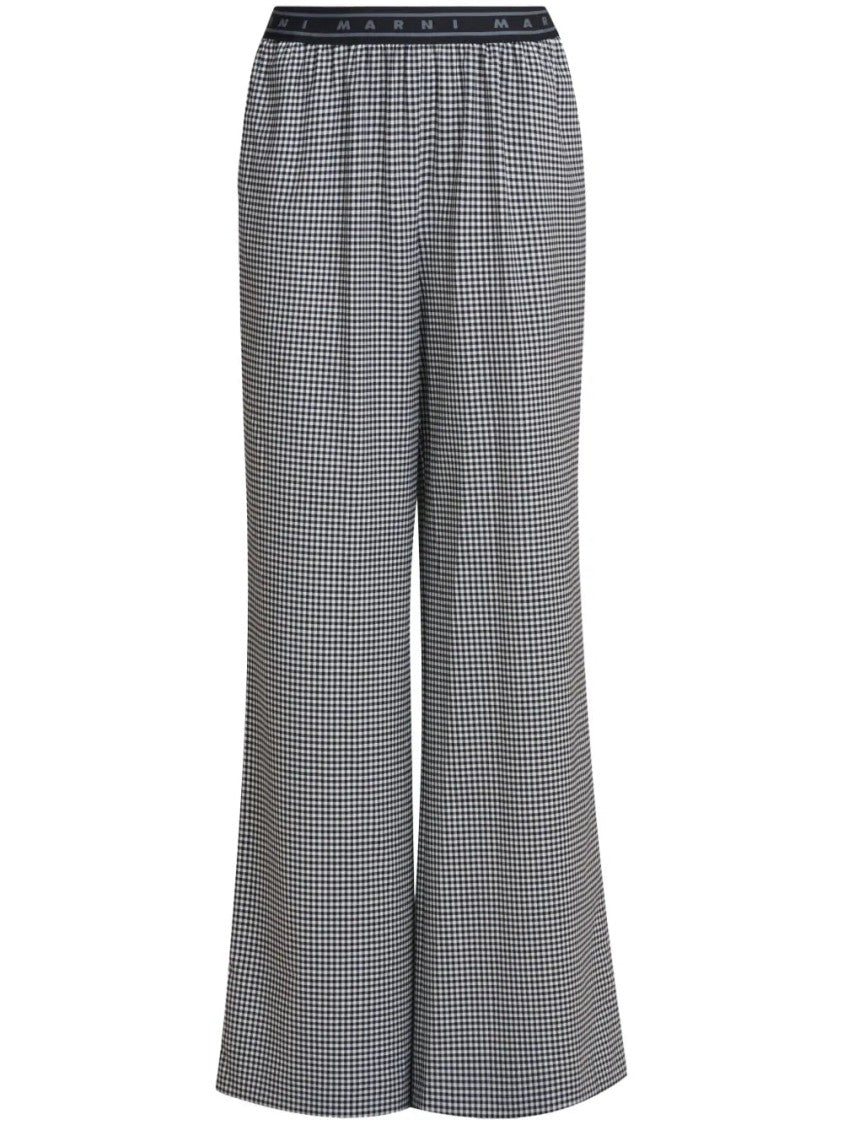 Marni Gingham-Patterned Trousers