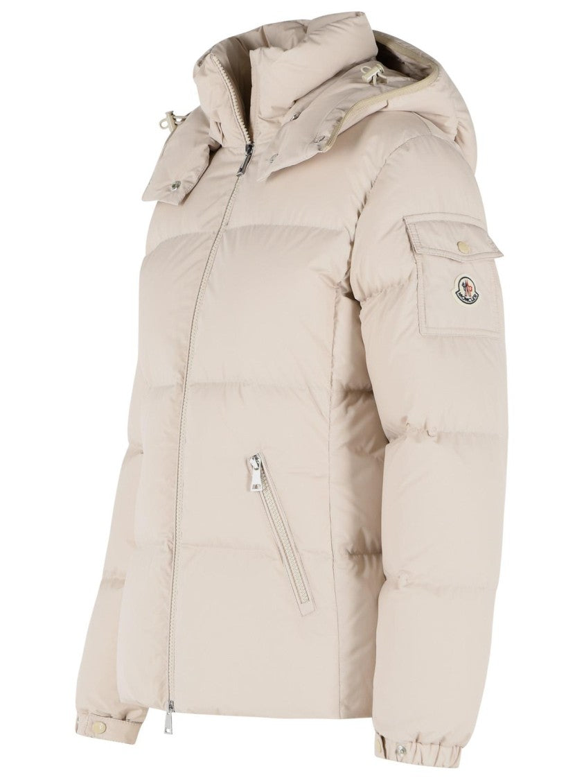 Moncler 'Fourmines' Cream Polyester Short Down Jacket