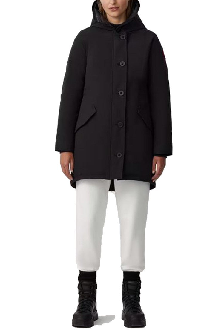 Canada Goose Black Rossclair Nylon Hooded Parka