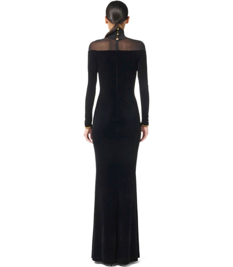 Elisabetta Franchi Black Red Carpet Dress