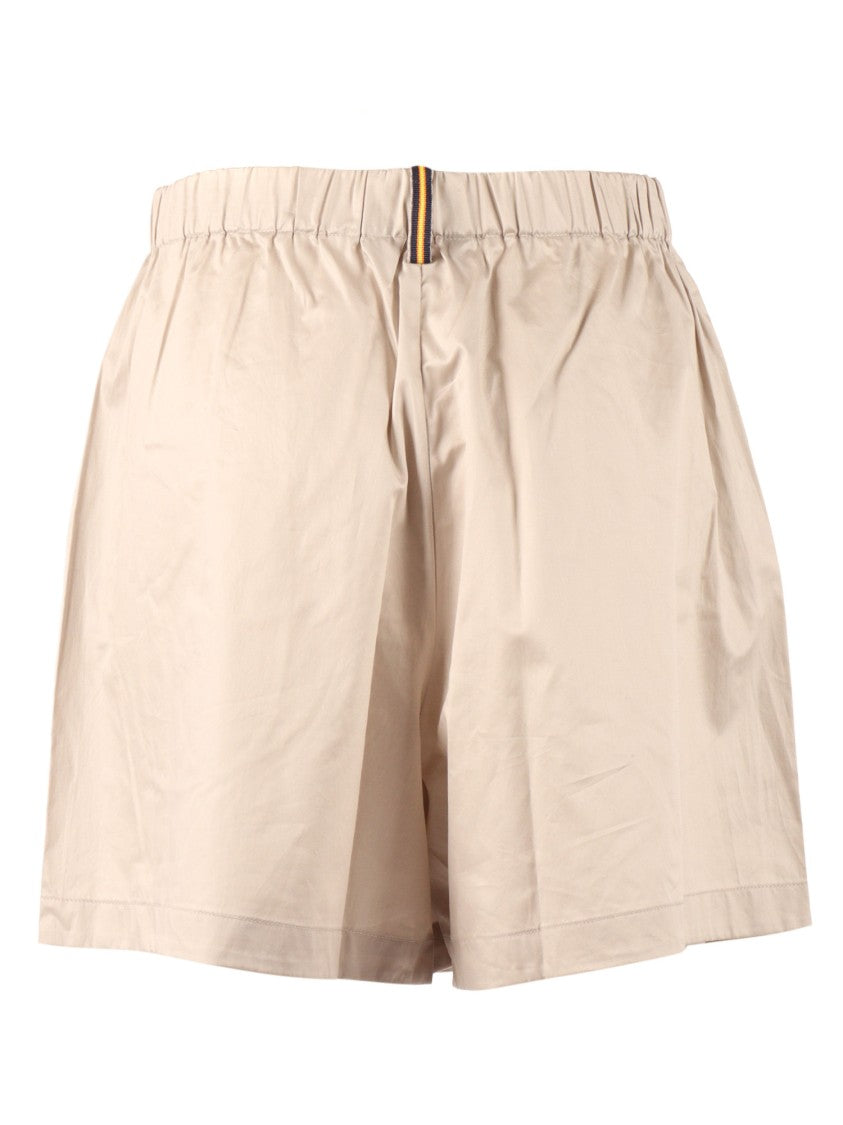 K-Way Shiny Cotton Elastic Waist Shorts