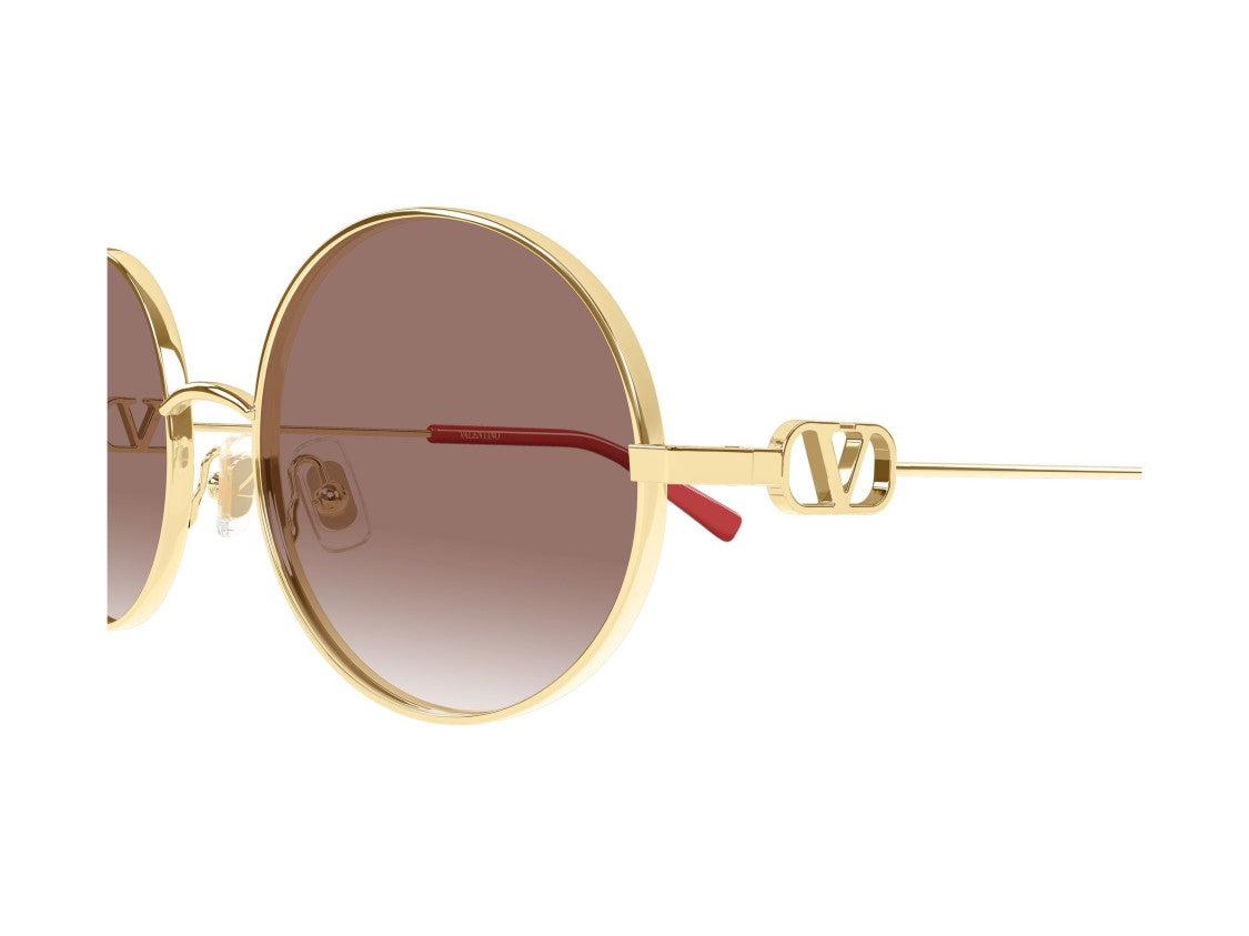 Valentino Gold Vg0027s Metal Gradient Round Sunglasses