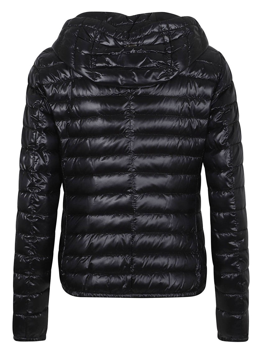 Herno Lightweight Black Polyamide Insulated Jacket With Hood