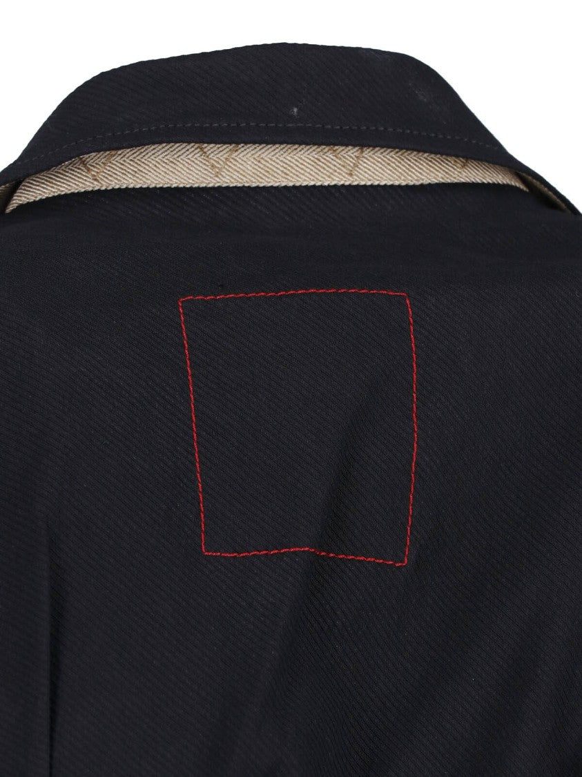 Uma Wang Black Asymmetrical Single-Breasted Linen Blazer