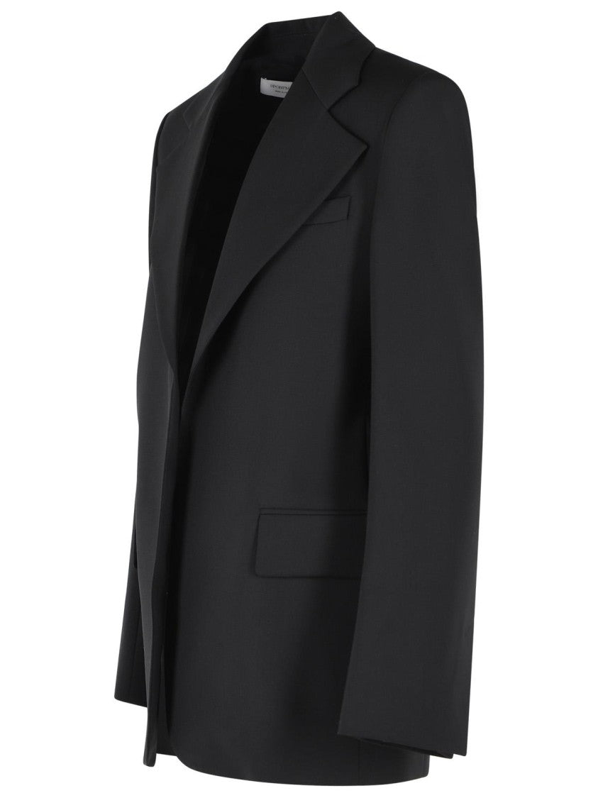 Sportmax Black Virgin Wool Tenace Blazer