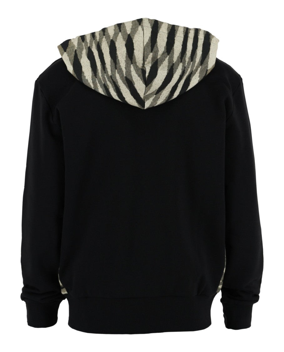 M Missoni Zig-Zag Print Zip-Up Hoodie With Silver-Tone Hardware