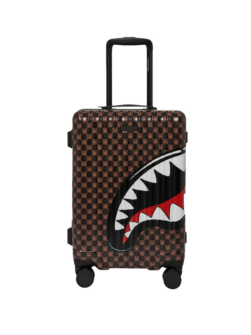 Sprayground Brown Sharks In Paris Wtf Bubble Check Carry-On