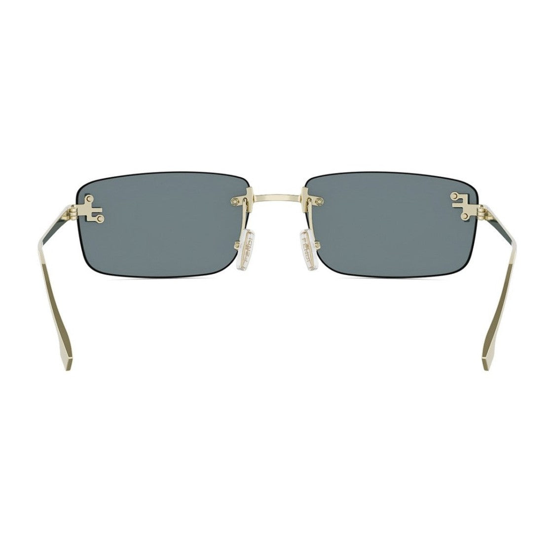 Fendi Gold Fendi First Crystal Fe4172us Metal Rectangular Sunglasses