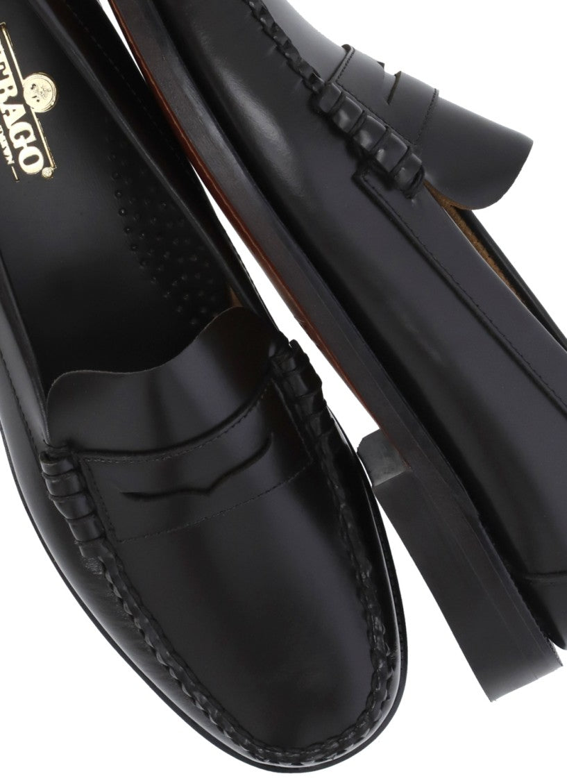 Sebago Dark Brown Patent Leather Penny Loafers