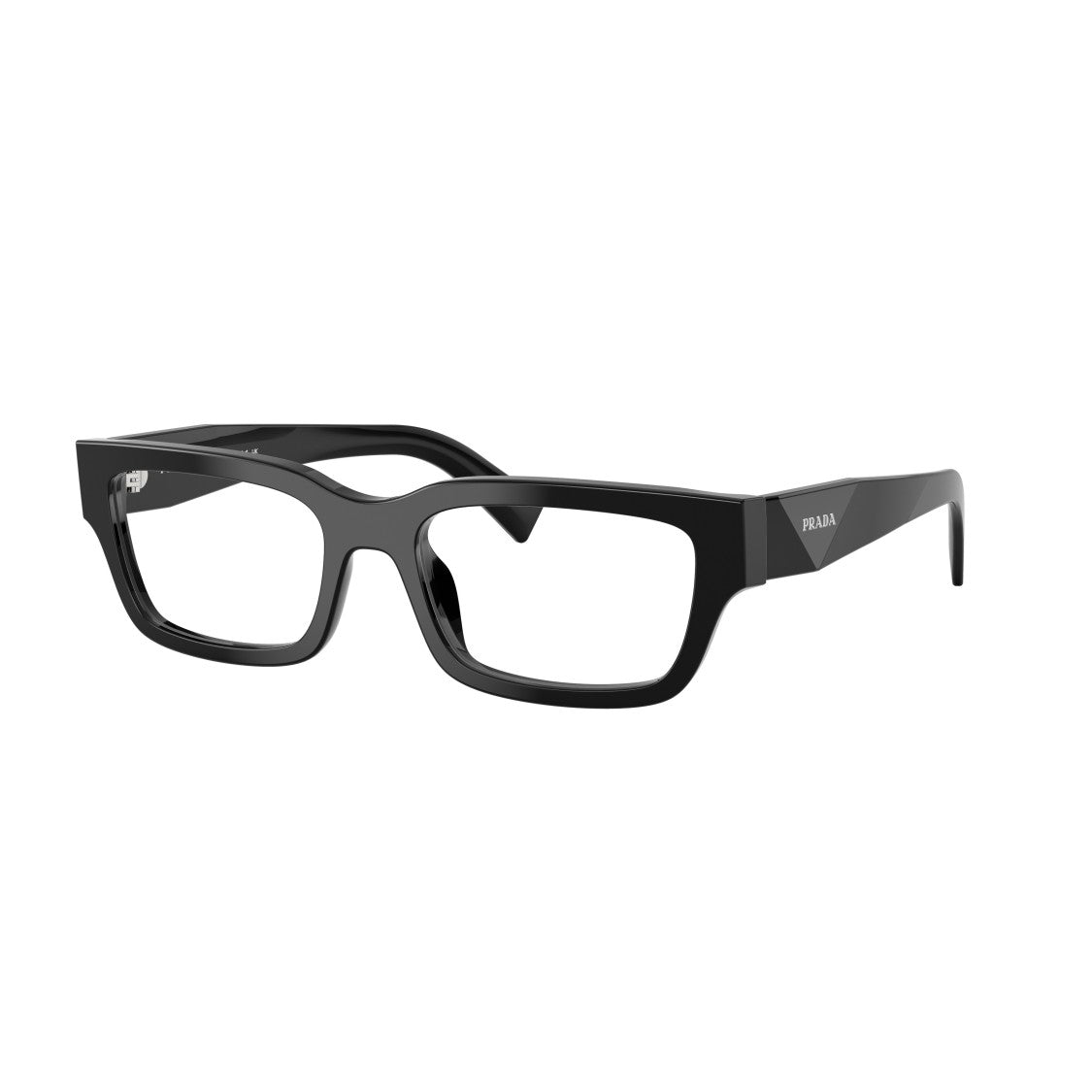 Prada 0Pr C02v Rectangular Black Acetate Sunglasses