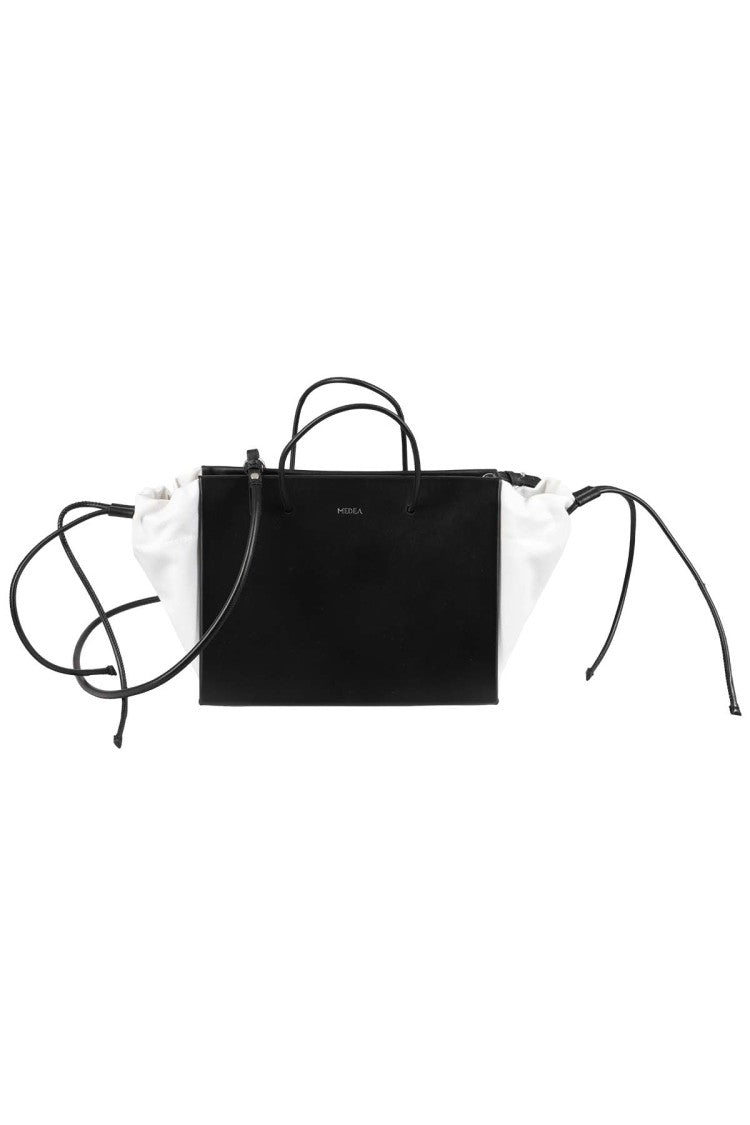 Medea Mini Rectangular Black Leather Cydonia Bag